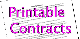 Printable Contract Examples